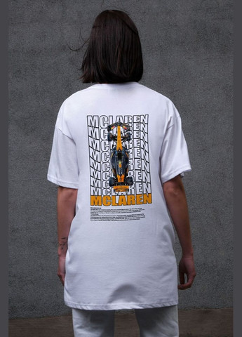 Оверсайз футболка з принтом Mclaren White Without (335212892)