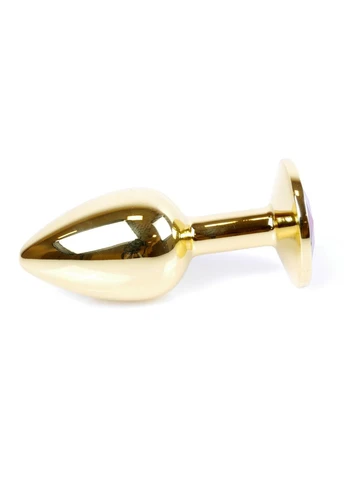 Анальна пробка HeavyFun Classic Jewellery Gold Plug, діаметр 2,7 см, довжина 7 см, Dark Blue B Series (397058173)