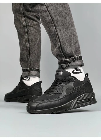 Чорні літні кросівки nike air max 90 black 2 найк аір макс 90 No Brand