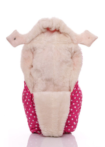 Комбінезон для дівчинки Трансформер на хутрі з принтом Горошок малиновий 86 см (35455) BABYKROHA (297200043)