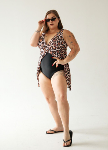 Коричневый летний купальник платье сплошной купальник-платье, слитный Ods