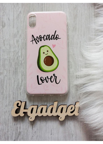 Чохол на ХR Авокадо рожевий силіконовий No Brand (360896516)