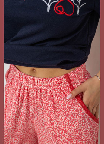 Синя піжама жіноча з принтом Polkan 243R10365