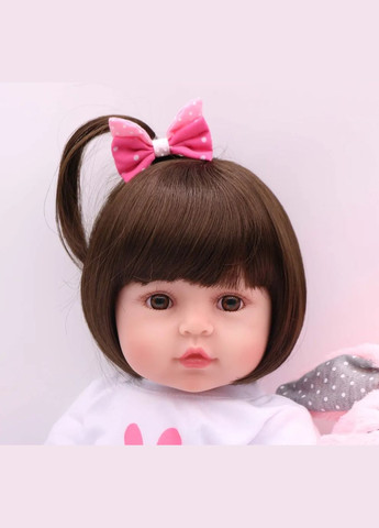 Реалістична Лялька Реборн Дівчинка Зайчик 47 см NPK (301532736)