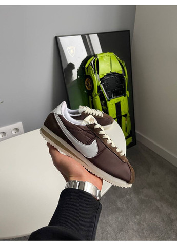 Кросівки жіночі і чоловічі Nike Cortez brown white | Найк Кортез коричневі білі No Brand коричневі демісезони (357492472)