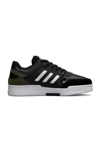 Чорні Осінні кросівки чоловічі, вьетнам adidas Originals Drop Step Black White Khaki