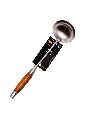 Ополоник металевий кухонний 27 (см) з нержавіючої сталі з дерев'яною ручкою HP-8-45 Ding Lanfang (359401598)