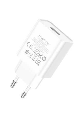 Мережевий зарядний пристрій single port charger White (6974443388640) Borofone BA74A Aspirer (361347848)