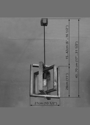Підвісний світильник з дерева Баоро мускат (ЛЮС-002507) No Brand (328076586)