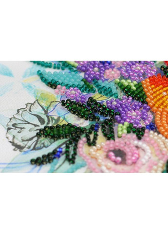 Набір-міді для вишивання бісером "Квіткова феєрія" AMB-067 20х20 см No Brand (330608854)