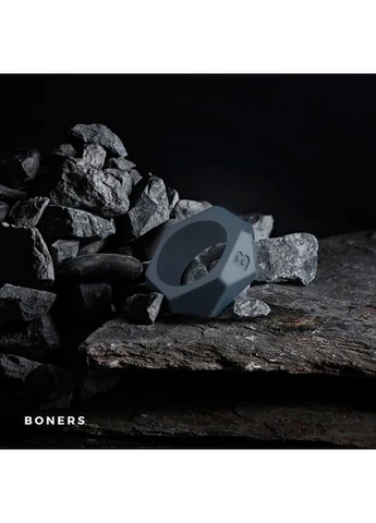 Эрекционное кольцо на член в виде гайки из силикона серое Diamond Boners (385925538)