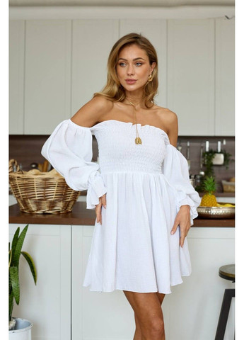 Белое женское платье хлопковое модель 5033 белый Україна