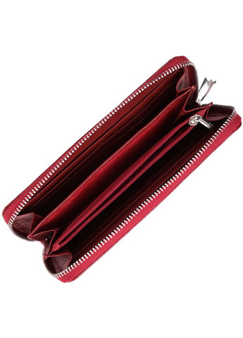 Жіночий гаманець лакований на блискавці з натуральної шкіри 22677 Червоний st leather (298569707)