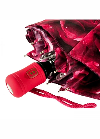 Красный зонт женский open & close-4 l346 photo rose red (красные розы) Fulton (303401107)