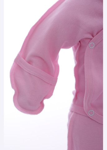 Рожевий демісезонний комплект розпашонка, повзунки, чепчик для дівчинки інтерлок рожевий 56 см (41967) BABYKROHA