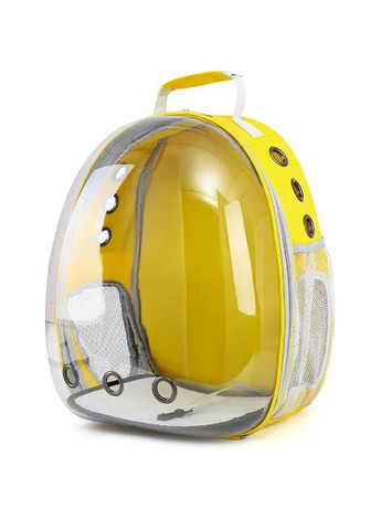 Рюкзак сумка переноска водонепроницаемая для животных кошек собак с прозрачной стенкой 42х32х28 см (477155-Prob) Желтый Unbranded (295012495)