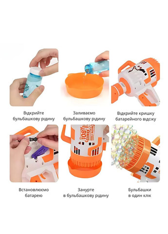 Генератор мыльных пузырей на аккумуляторе, пистолет для мыльных пузырей для детей с подсветкой, Зеленый No Brand (346533689)