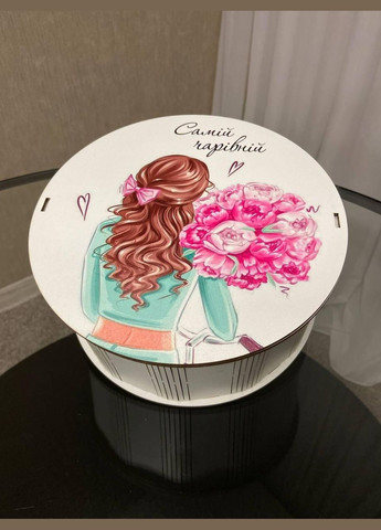 Подарунковий бокс для жінки “Peony Love” 25×9 см — доглядова косметика, солодощі, квіти No Brand (340489892)