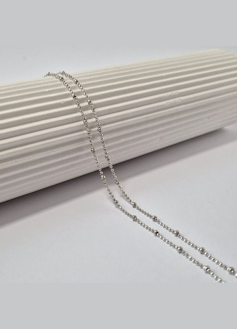 Срібний ланцюжок см кольє з кульками срібло 925 проби Родоване 808р1/45 2.70г No Brand (323223265)