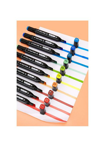 Набір двосторонніх маркерів для скетчингу та малювання на спиртовій основі Touch Qiuci 48 шт. Zegor (318016302)