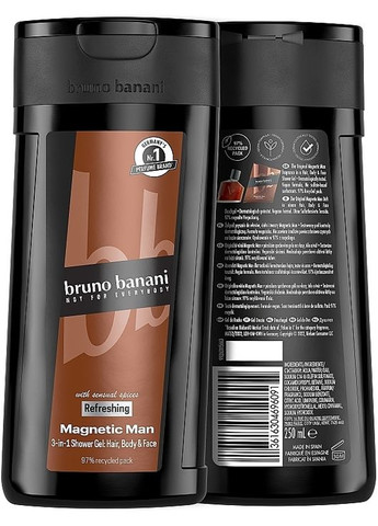 Гель для душу Magnetic Man 250ml (1236720-7002300) Bruno Banani (368612516)
