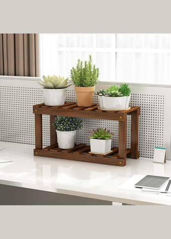 Підставка для квітів з дерева Хетарія 20х40 мокко (ЦВП-20407410) No Brand (328226344)