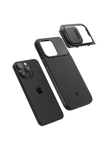 Чехол-накладка Optik Armor MagFit для Apple iPhone 15 Pro Black (ACS06738) Spigen (370623064)