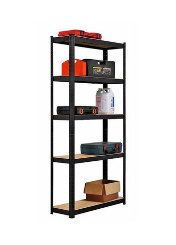 Стелаж металевий (150 х 70 х 30 см) 5 полиць, Чорний No Brand (368468399)