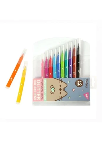 Фломастери Pusheen 12 кольорів глітер (650588) Yes (393543167)