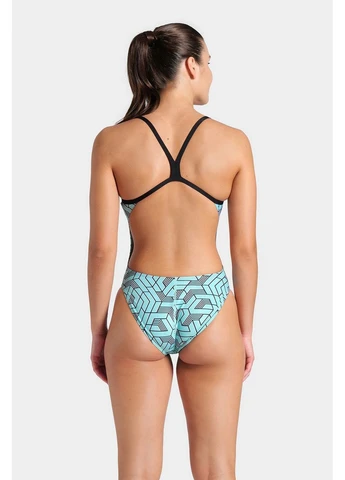 Бірюзовий літній купальник escape swimsuit challenge back 44 turquoise 007739-580 Arena