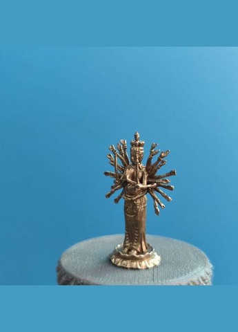 Буддийская медная латунная миниатюрная статуя тысячерукая Бодхисаттва No Brand (338017261)