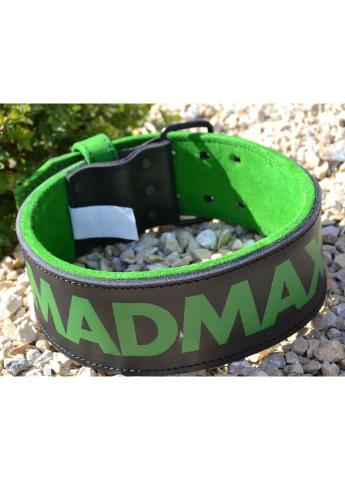 Пояс для тяжелой атлетики MadMax MFB-302 Quick Release Belt кожаный Black/Green Mad Max (395305864)