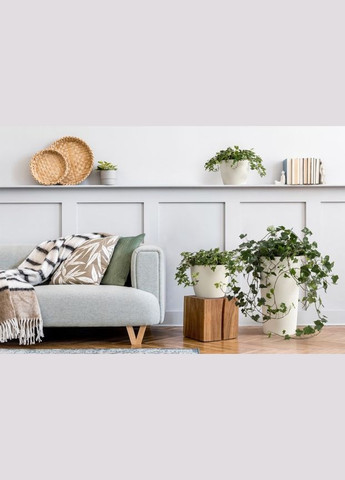 Кашпо Лилия Джампер 190 белый, пластик Lamela Лілія (345726168)