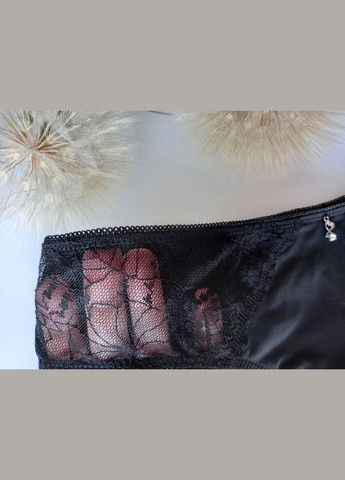 Трусики жіночі чорні з мереживом 4250 розмір L.48 Naturana (368787941)