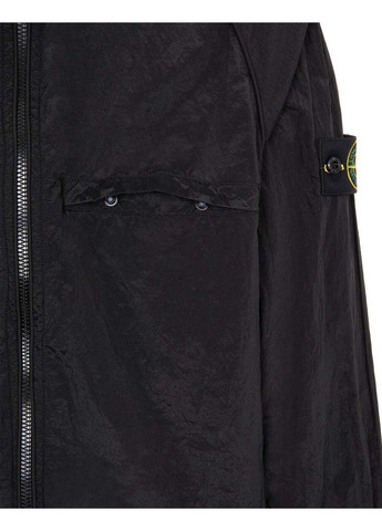 Черная демисезонная куртка 12321 nylon metal overshirt Stone Island