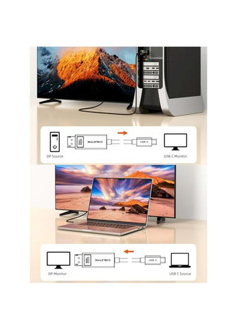 Кабель USB Type-C - DisplayPort 2 м Black (CA914074) CABLETIME (332613894)