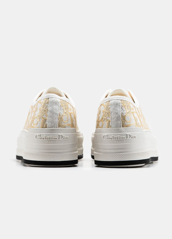 Кросівки жіночі Christian Dior Walk'n'Dior white beige | Діор білі бежеві No Brand білі демісезони (315761786)