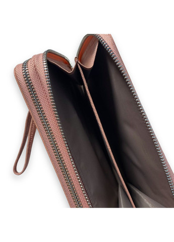 Жіночий гаманець клатч натуральна шкіра 6 відділів для купюр 8 для карток розмір: 20*12*4 см рожевий Cardinal (266911693)