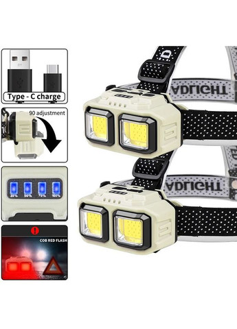 Налобний ліхтар з двома прожекторами No Brand (348119011)