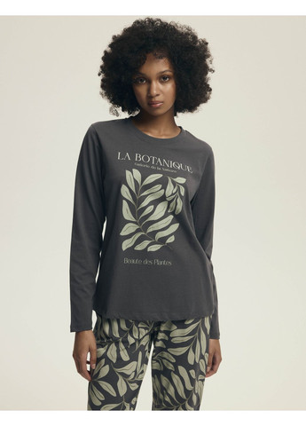 Серо-зеленая всесезон женская пижама кофта + брюки Henderson