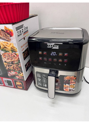 Аерогриль мультипіч на два тени зі знімним кошиком із силіконовою формою ZP-00235 12 л 4200 Вт Zepline (369014389)