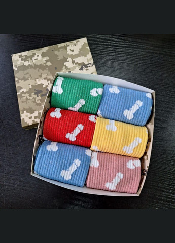 Комбинированные бокс высоких мужских носков 40-45 на 6 пар в подарочной коробке. Vakko (307009099)