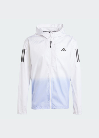 Біла демісезонна куртка own the run colorblock adidas