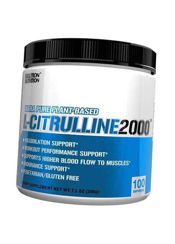 Цитруллин в порошке L-Citrulline 2000 200 г Без вкуса EVLution Nutrition (285794446)