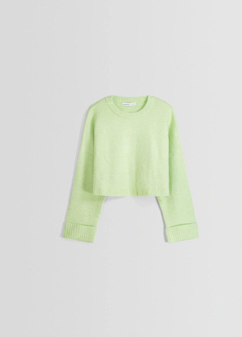Зеленый демисезонный свитер Bershka