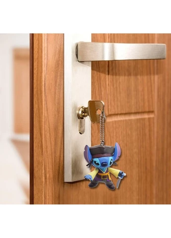 Брелок Ліло та Стіч Пірати Карибського моря Джек Горобець Stitch підвіска на рюкзак на ключі 6 см Shantou (393633373)
