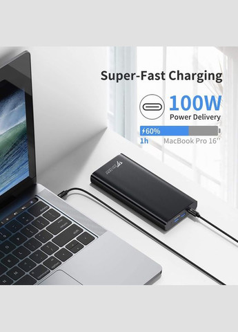 Зовнішній акумулятор (павербанк) 26800mAh S25 PD/100W QC/3.0/18W USB-C, USB-Ax2 (8720828063101, 6090525828894) Voltero (364977673)