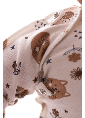 Сорочка з подряпинами для дівчинки інтерлок з котиками біла 62 см (54594) BABYKROHA (368561418)