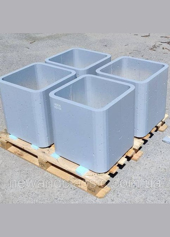 Вазон бетонний вуличний для саду, будинки та тераси Д500/Ш500/В500 Модерн Сірий No Brand (316262649)