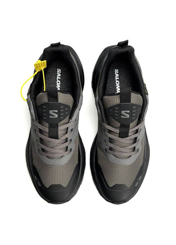 Комбіновані Осінні кросівки чоловічі salomon black taupwood No Brand Elixir Activ GTX